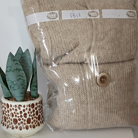 Hilda Ltd Tan Wool Blazer Coat Women’s Large Pure Laine Vierge Classic - Picture 9 of 9